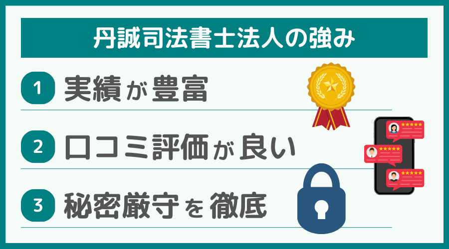 丹誠司法書士法人の強み