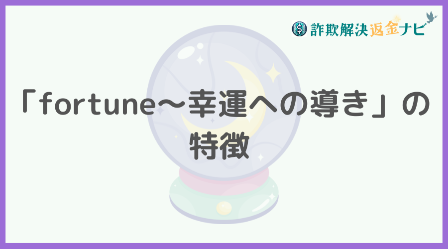 「fortune〜幸運への導き」の特徴