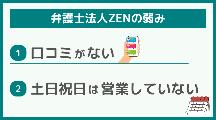 江木法律事務所の弱み